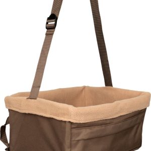 PetSafe Happy Ride Booster Seat – Autostoel voor kleine honden – Zitverhoger voor in de auto – Verkrijgbaar in 3 maten – Kleur bruin – Small