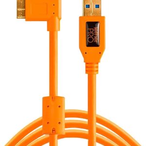 Tether Tools TetherPro USB 3.0 A male to Micro B Right Angle 4.6 m – Oranje