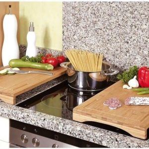 FSC® Houten Snijplank / Afdekplaat bamboe hout, Met Saprand | Snij Plank | Kookplaat Afdekplaat | Afm. 54 x 28 x 4.3 Cm