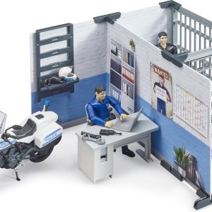 Bruder bworld politiebureau met politie motor – Wasbaar plastic