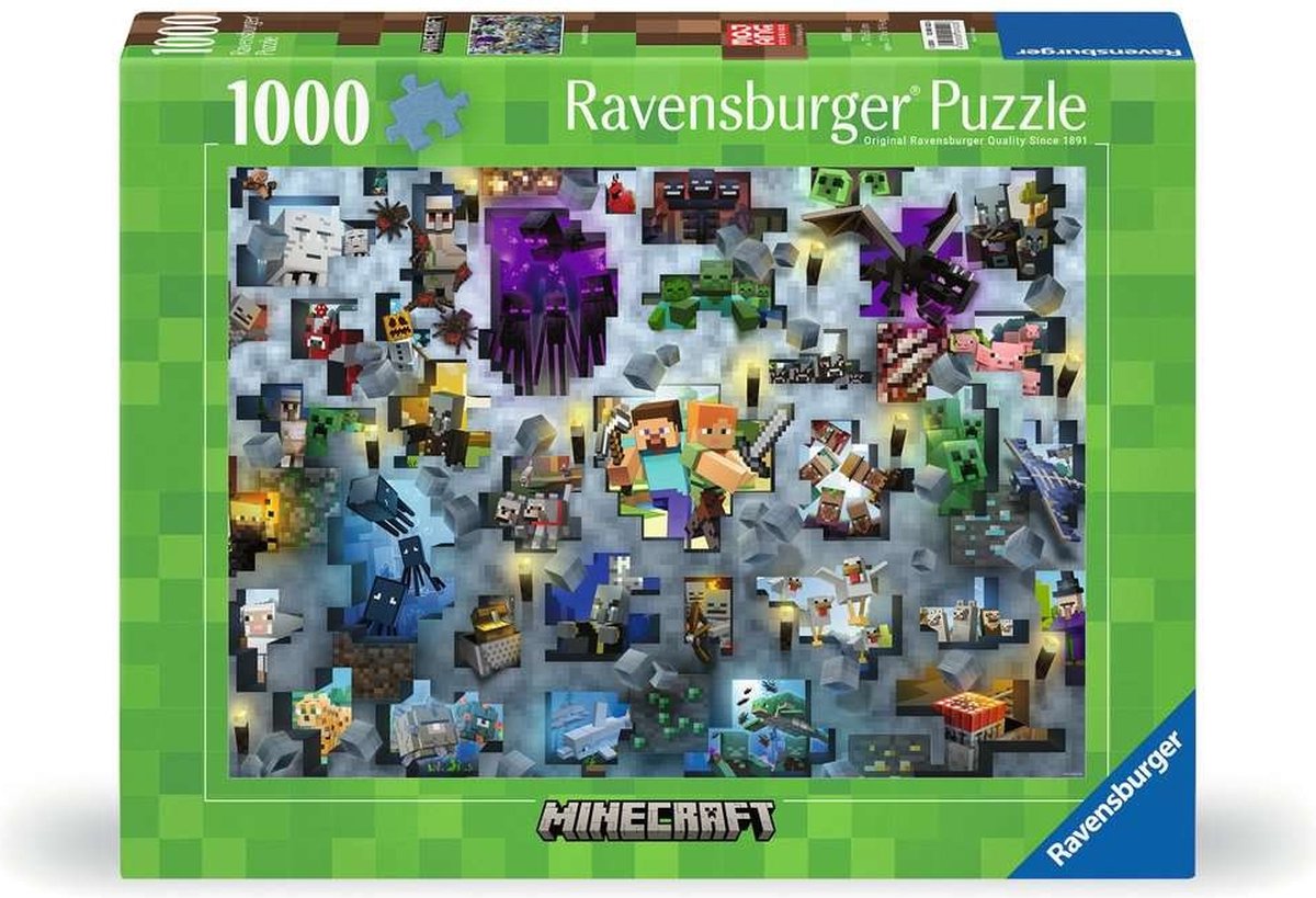 Minecraft Bendes Puzzel (1000 stukken) - Afbeelding 2