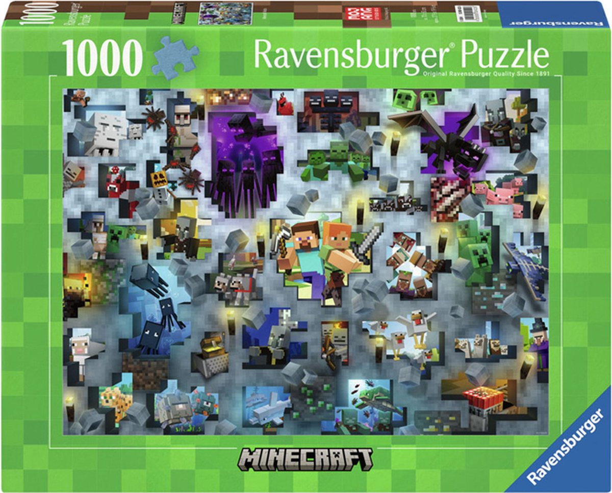 Minecraft Bendes Puzzel (1000 stukken) - Afbeelding 3