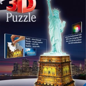 Ravensburger Statue of Liberty Night Edition- 3D puzzel gebouw – 108 stukjes