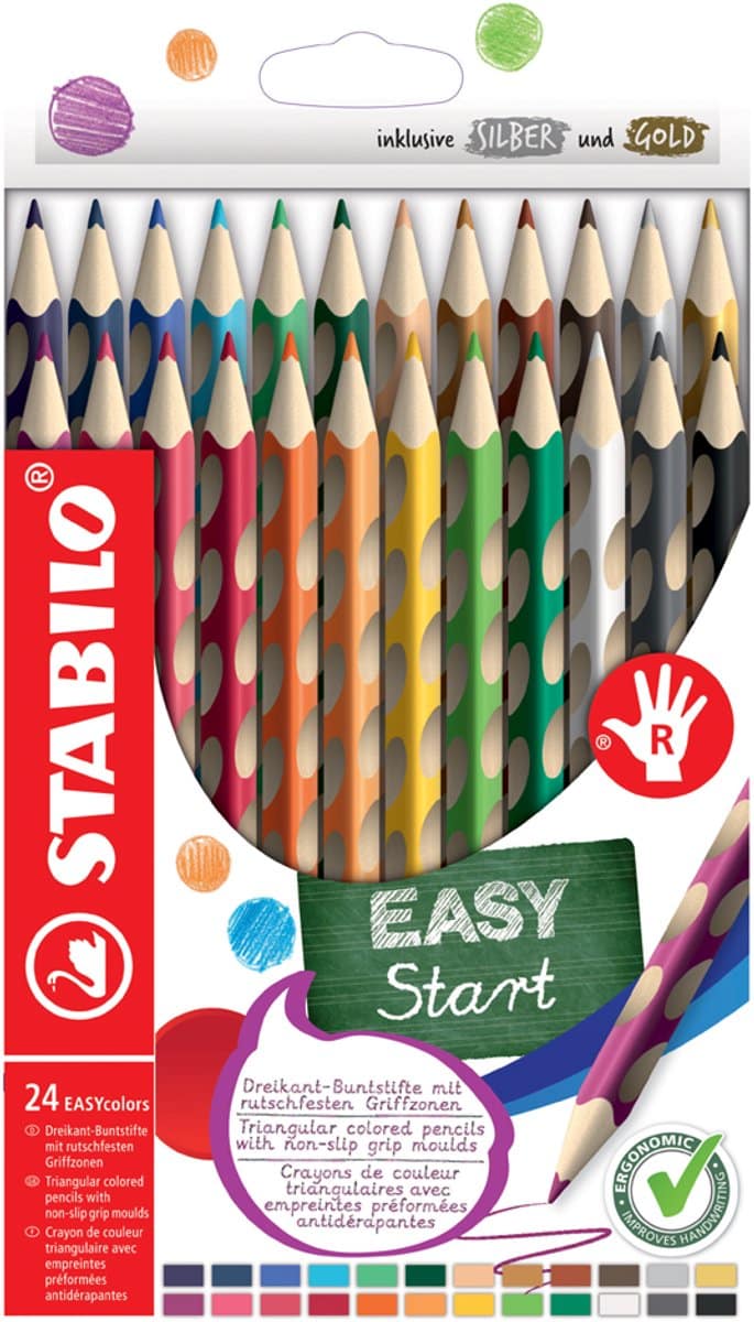 STABILO EASYcolors – Ergonomisch Kleurpotlood – Rechtshandig – Extra dikke 4.2 mm Kern – Set Met 12 Kleuren - Afbeelding 7
