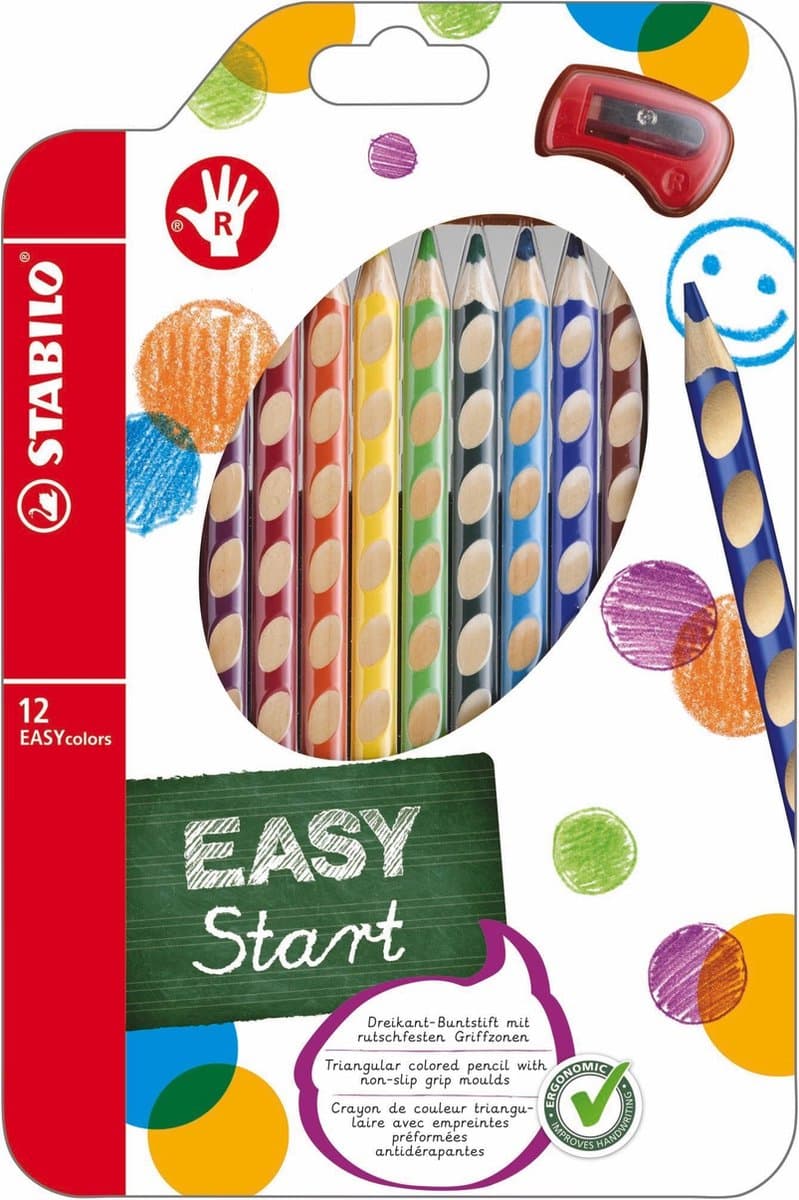STABILO EASYcolors – Ergonomisch Kleurpotlood – Rechtshandig – Extra dikke 4.2 mm Kern – Set Met 12 Kleuren - Afbeelding 6