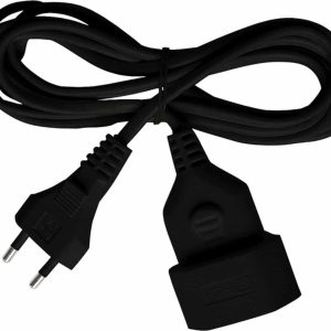 Brennenstuhl kunststof verlengkabel (voor binnen, 5 m kabel, met Euro-stekker en koppeling) zwart