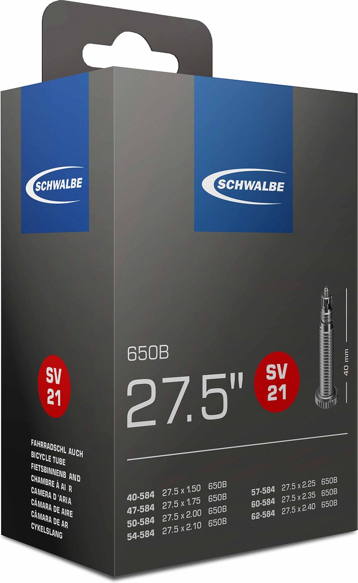 Binnenband Schwalbe SV21 27.5 / 40/62-584 – 40mm ventiel - Afbeelding 6