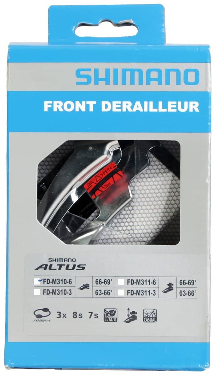 Voorderailleur Shimano Altus M310 3×7/8 speed – top swing – dual pull – 40T - Afbeelding 5