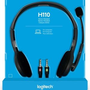 Logitech H110 headset – Dubbele 3,5MM aansluiting – Grijs