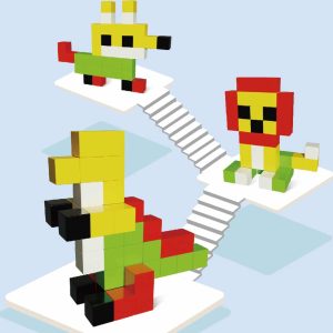 JUST23 Magnetic Tiles KBMD48 – Magnetisch Speelgoed – gebaseerd op Roblox – 48 Stuks – Magnetische blokken – Educatief & Constructie Speelgoed – Montessori speelgoed