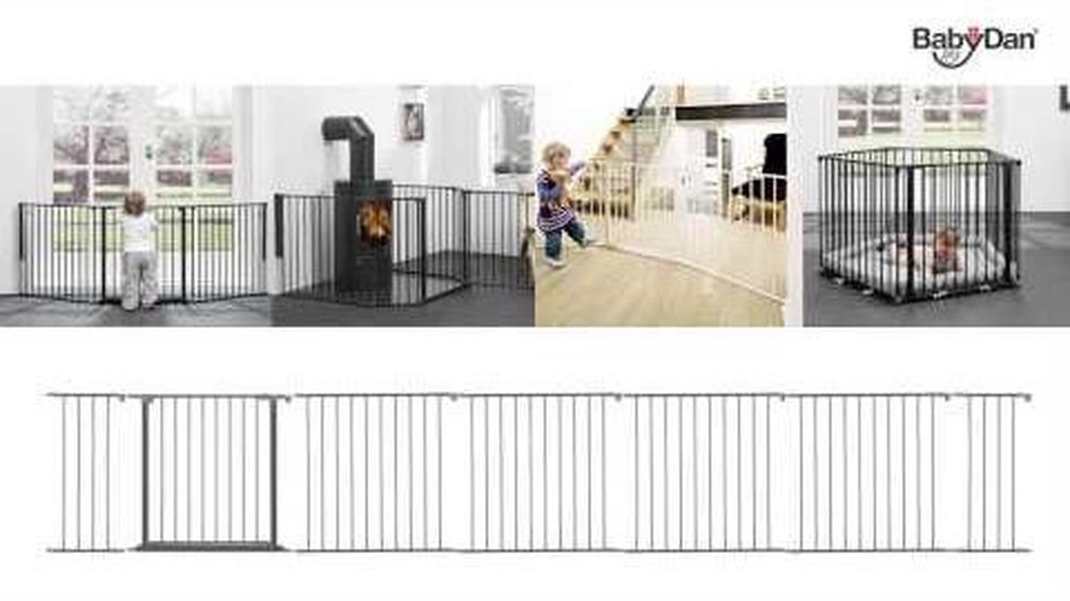 BabyDan Flex M Traphekje – Haardhekje – 90 -146 cm – Schroefbevestiging – Zwart - Afbeelding 6