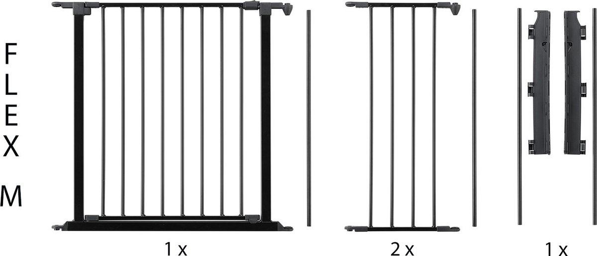 BabyDan Flex M Traphekje – Haardhekje – 90 -146 cm – Schroefbevestiging – Zwart - Afbeelding 5