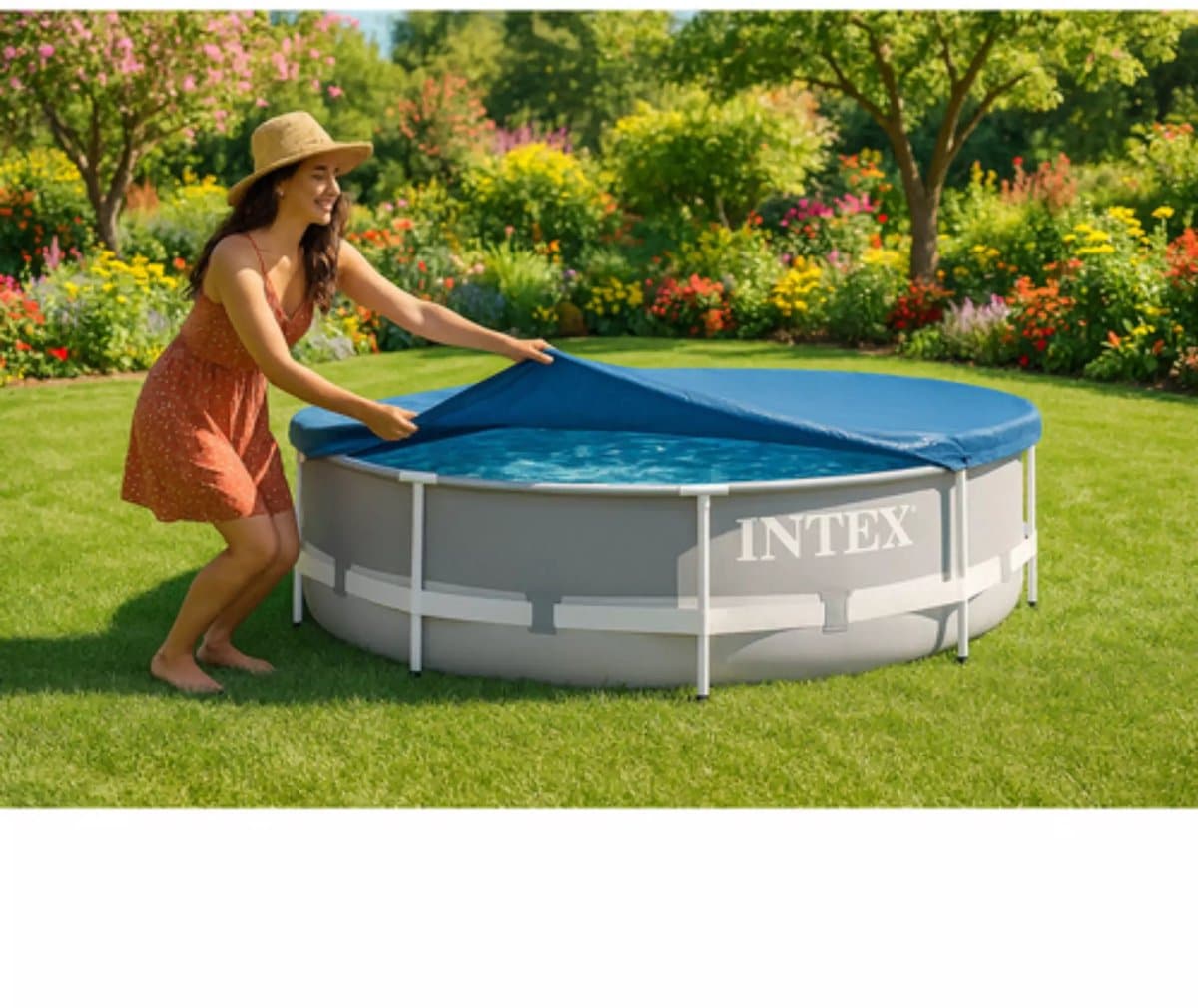 Intex Zwembad Afdekzeil – Rond Ø 305 cm - Afbeelding 9