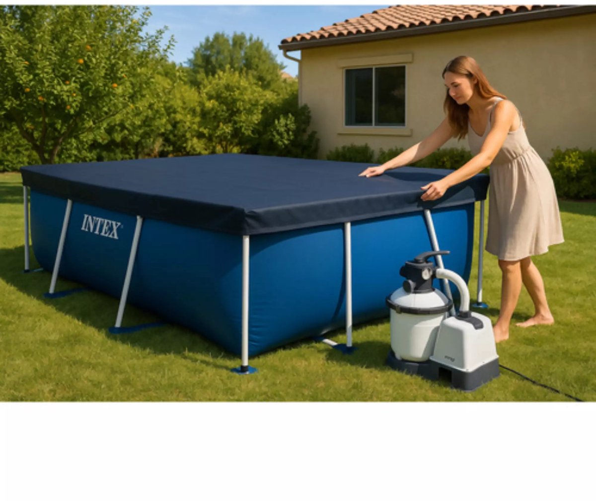 Intex Zwembad Afdekzeil – Rechthoekig 300 x 200 cm - Afbeelding 4