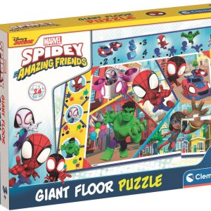 Clementoni – Marvel Spidey and Friends Vloerpuzzel – Met Interactieve Pen – 24 stukken – 70cm x 100cm – Vanaf 3 jaar