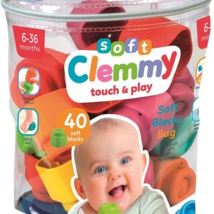 Clementoni Soft Clemmy – Stapelblokken – Baby Blokken – 40 Zachte Speelblokken – 6-36 maanden
