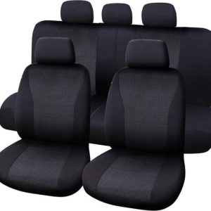 Carpoint Stoelhoesset Vienna 9 Delig Zwart/Grijs