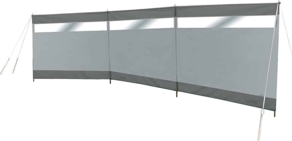 Bo-Camp – Windscherm (tent) – Dennis – Met raam – 3-Vaks – 5×1.4m – Grijs - Afbeelding 3
