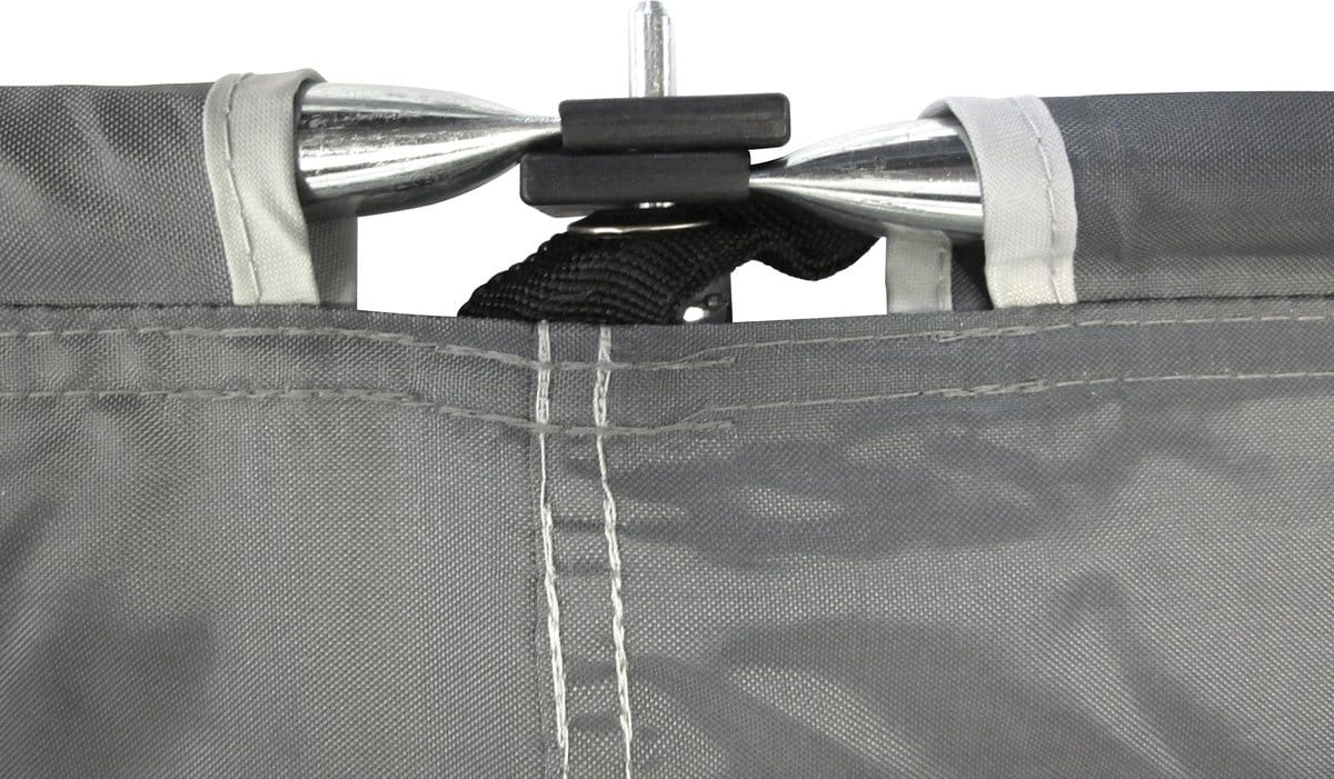 Bo-Camp – Windscherm (tent) – Dennis – Met raam – 3-Vaks – 5×1.4m – Grijs - Afbeelding 4