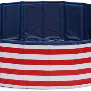 Beeztees Doggy Dip – Hondenzwembad – Rood/Wit – M – dia. 120×30 cm