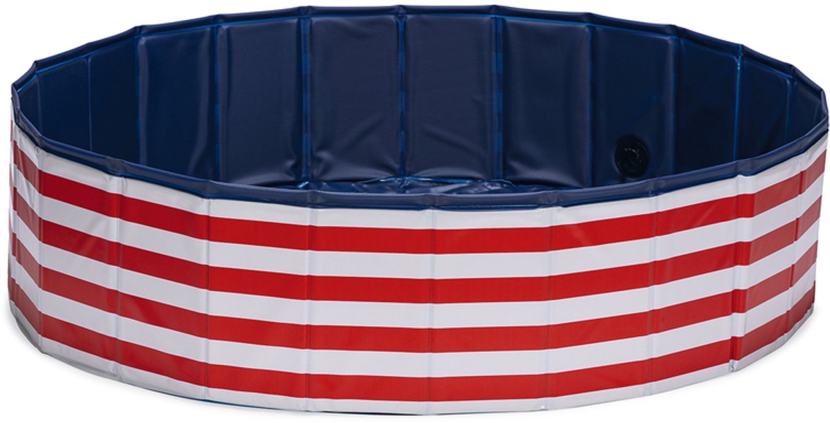 Beeztees Doggy Dip – Hondenzwembad – Rood/Wit – M – dia. 120×30 cm - Afbeelding 2