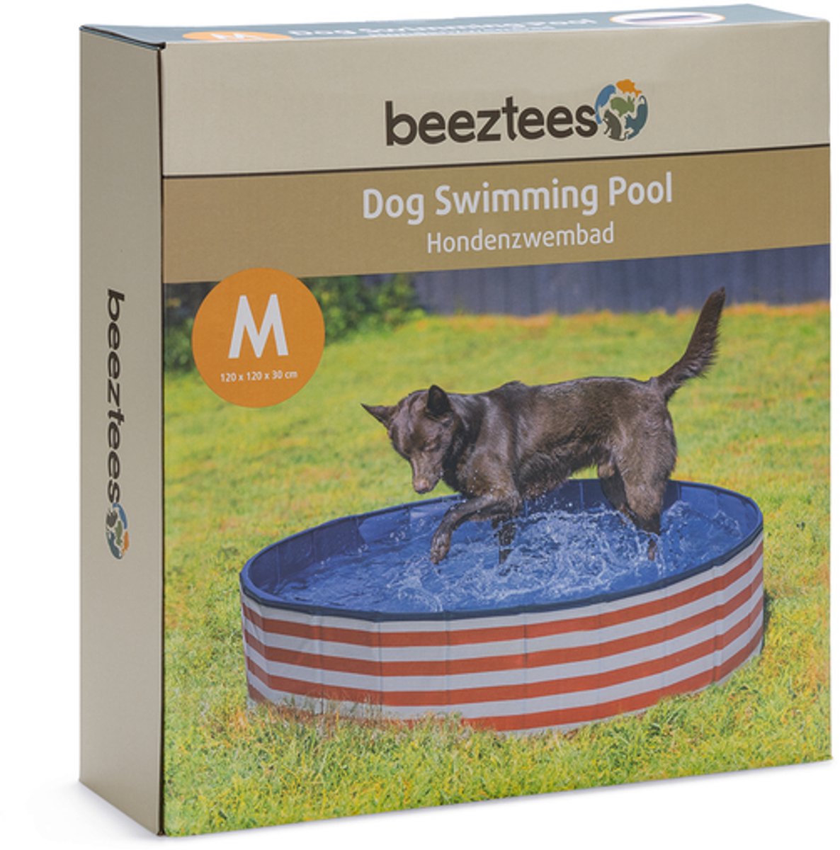 Beeztees Doggy Dip – Hondenzwembad – Rood/Wit – M – dia. 120×30 cm - Afbeelding 9