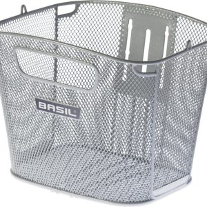 Basil Bold Front FM Fietsmand – Voor – Staal – Zilver