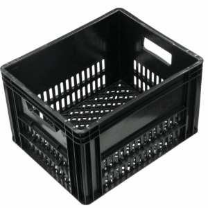 VDW Stevige zwarte kunststof krat – 40L – 43x35x27 cm – Veelzijdig en duurzaam