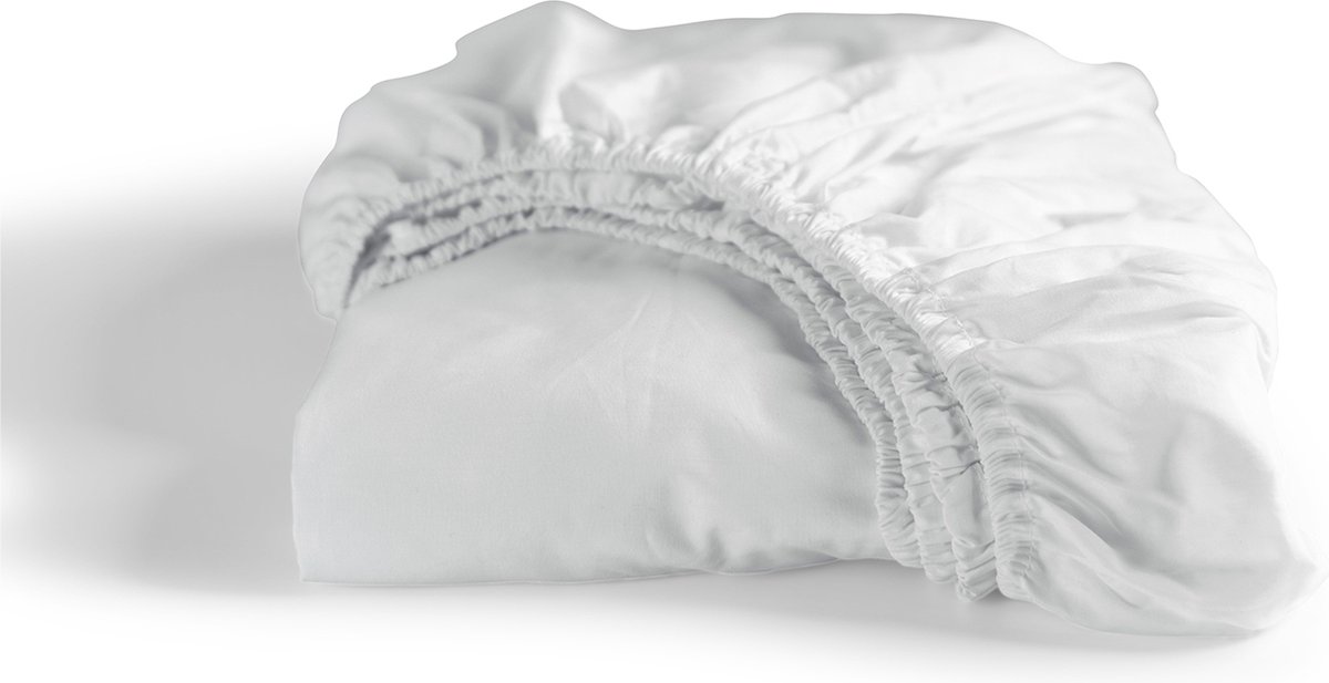 Cinderella – Weekend – Hoeslaken – Geschikt voor Boxspring – 100% Katoen – 90×210 cm – Tot 25 cm matrashoogte – Wit - Afbeelding 2