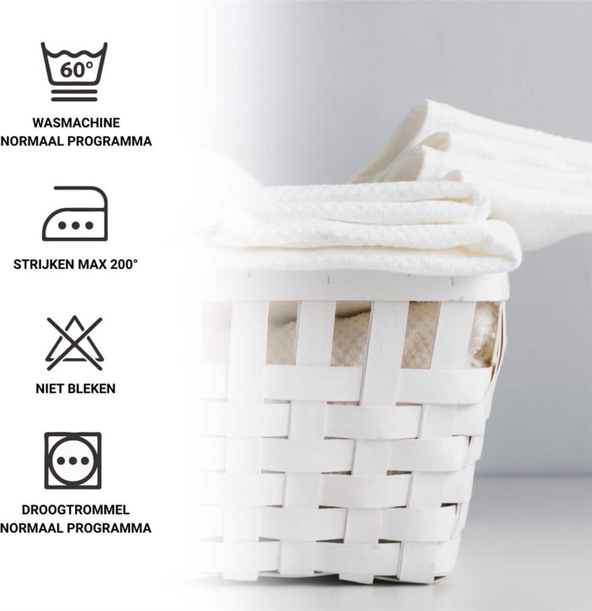 Byrklund Molton Hoeslaken – Molton 90×200 – 80% Katoen / 20% Polyester – Wit - Afbeelding 3