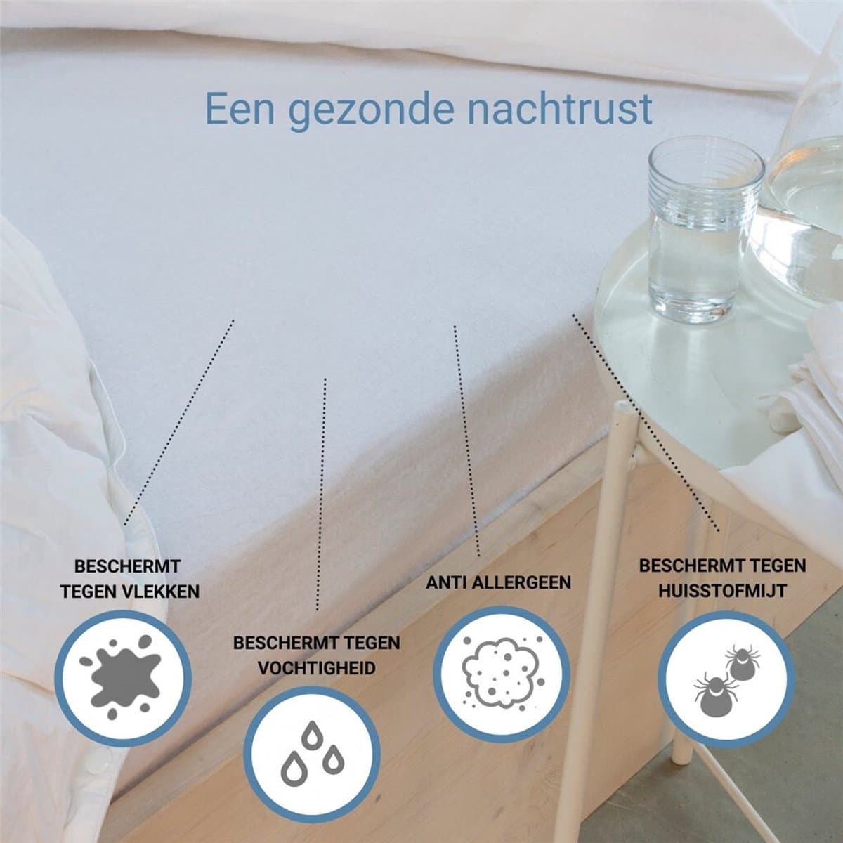 Byrklund Molton Hoeslaken – Molton 90×200 – 80% Katoen / 20% Polyester – Wit - Afbeelding 5