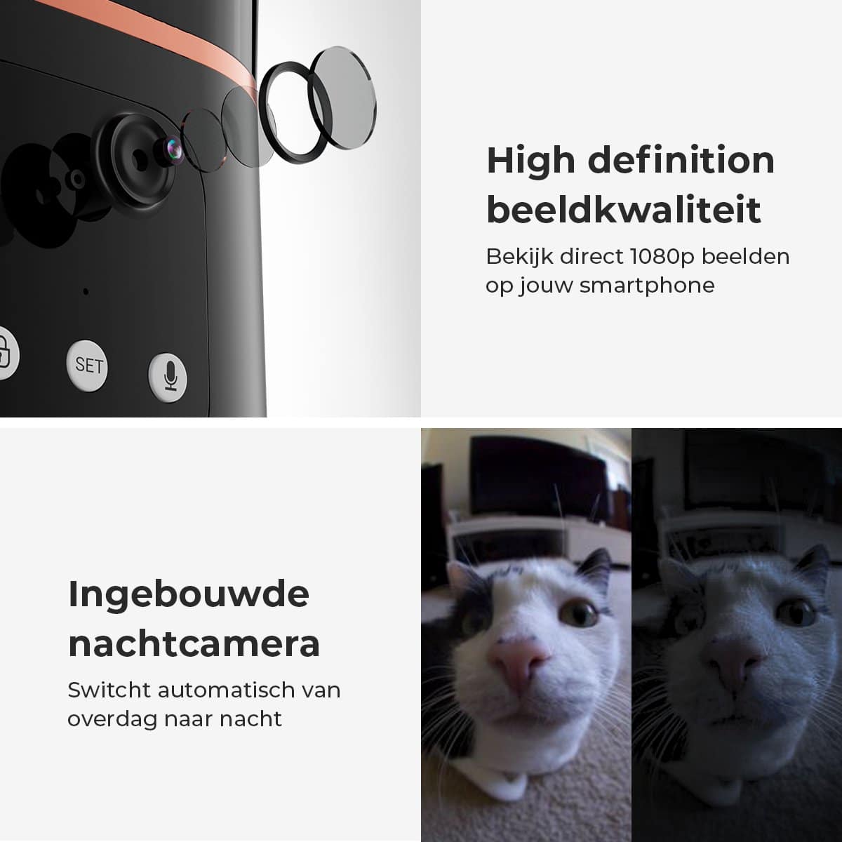 Cellavi Automatische Voerbak Kat en Hond – Voerautomaat Dispenser met App en Camera – RVS Voerbak Kat & Hond – 6 L – Zwart - Afbeelding 3