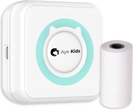 AyeKids Fotoprinter voor Smartphone met Wifi & Bluetooth – Incl. 1 Rol Fotopapier – Draadloze Mini Printer – Wifi Printer – Mobiele Fotoprinter Draadloos – Pocket Printer – Blauw - Afbeelding 2