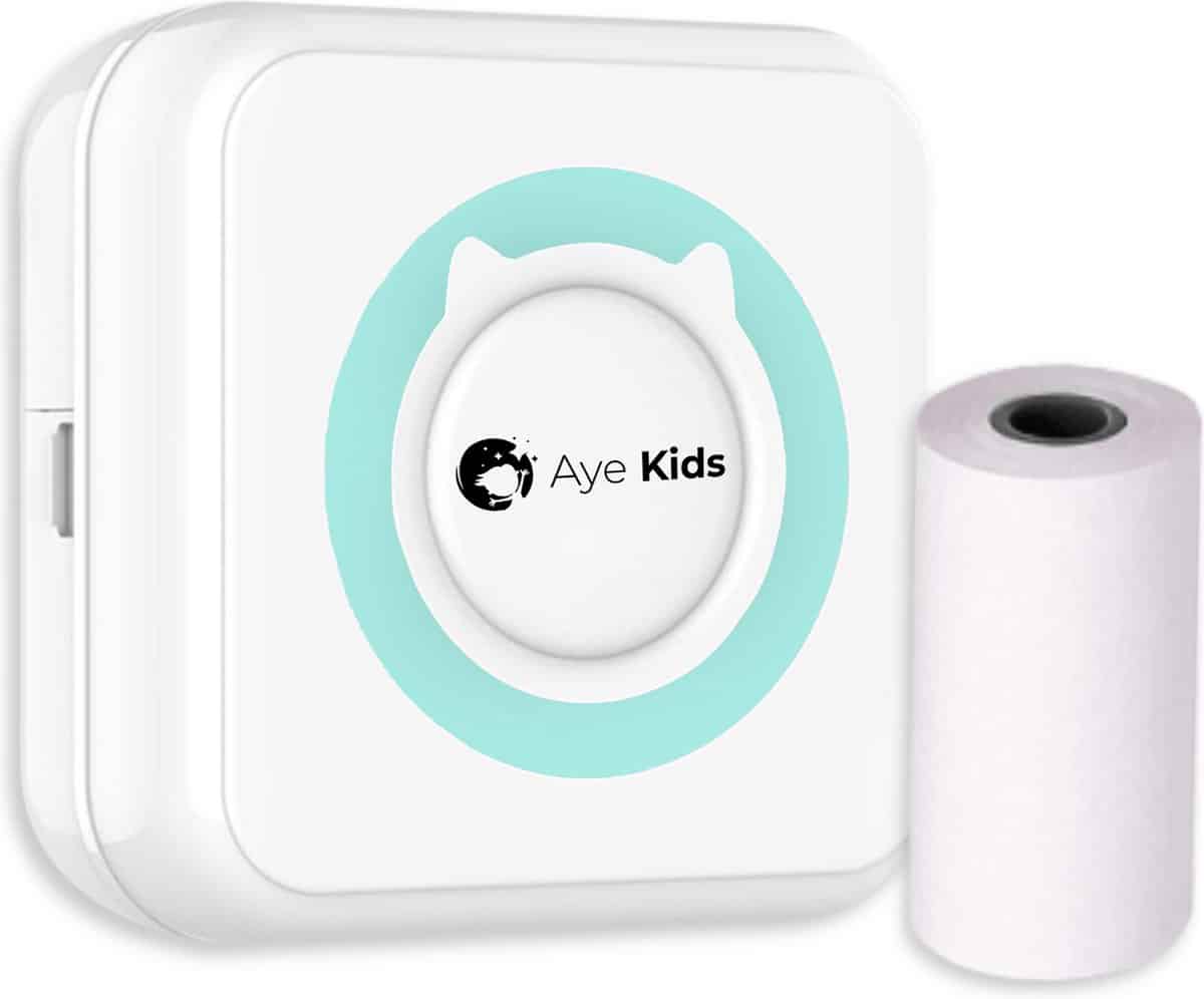 AyeKids Fotoprinter voor Smartphone met Wifi & Bluetooth – Incl. 1 Rol Fotopapier – Draadloze Mini Printer – Wifi Printer – Mobiele Fotoprinter Draadloos – Pocket Printer – Blauw - Afbeelding 3