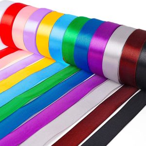 Allerion Satijnen Linten Set – 12 Verschillende Kleuren – 12mm Breed – 22 Meter Lang – Inclusief Geschenkdoos