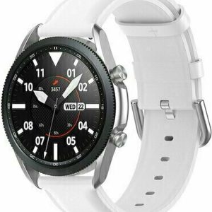 By Qubix 22mm – Classic leren bandje – Wit – Horlogebandje geschikt voor Huawei Watch GT – GT Runner – GT2 46 mm – GT 2E – GT 3 46 mm – GT 3 Pro 46 mm – GT 4 46 mm – GT 5 (Pro) 46 mm – Watch 3 – Watch 3 Pro – Watch 4 – Watch 4 Pro