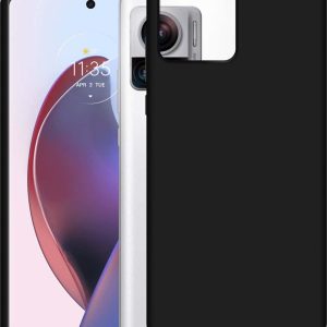 Cazy Hoesje geschikt voor Motorola Edge 30 Ultra Hoesje Siliconen – Flexibele Case – Zwart
