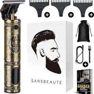 Professionele Draadloze T-blade Tondeuse – Sansbeauté® Buddha Trimmer – Baardtrimmer – Tondeuse Mannen Hoofdhaar – Cheveux Haar – Haartrimmer – Kapper Haar Machine – Haartondeuse – Barber Hair Clipper – Kappersset