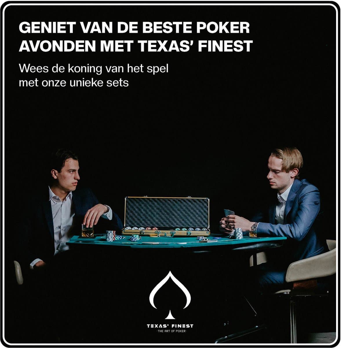 Texas’ Finest Matt Black Pokerset 300 Fiches – Casino Speelkaarten - Afbeelding 7