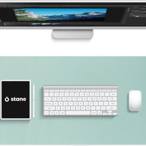 Stane Bureauonderlegger XXL Muismat Groen – Bureaumat – Vegan Leer – Dubbel gestikt – 80×40