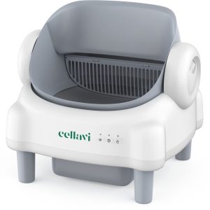 Cellavi Automatische Kattenbak – Zelfreinigende Kattenbak met App – Open-Top Design – 76L Groot – Stille Kattenbak met Geurfilter – Geschikt Tot 3 Katten