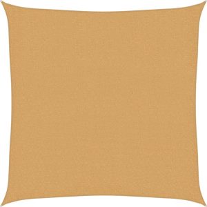 vidaXL – Zonnezeil – 160 – g/m² – vierkant – 3,6×3,6 – m – HDPE – zandkleurig