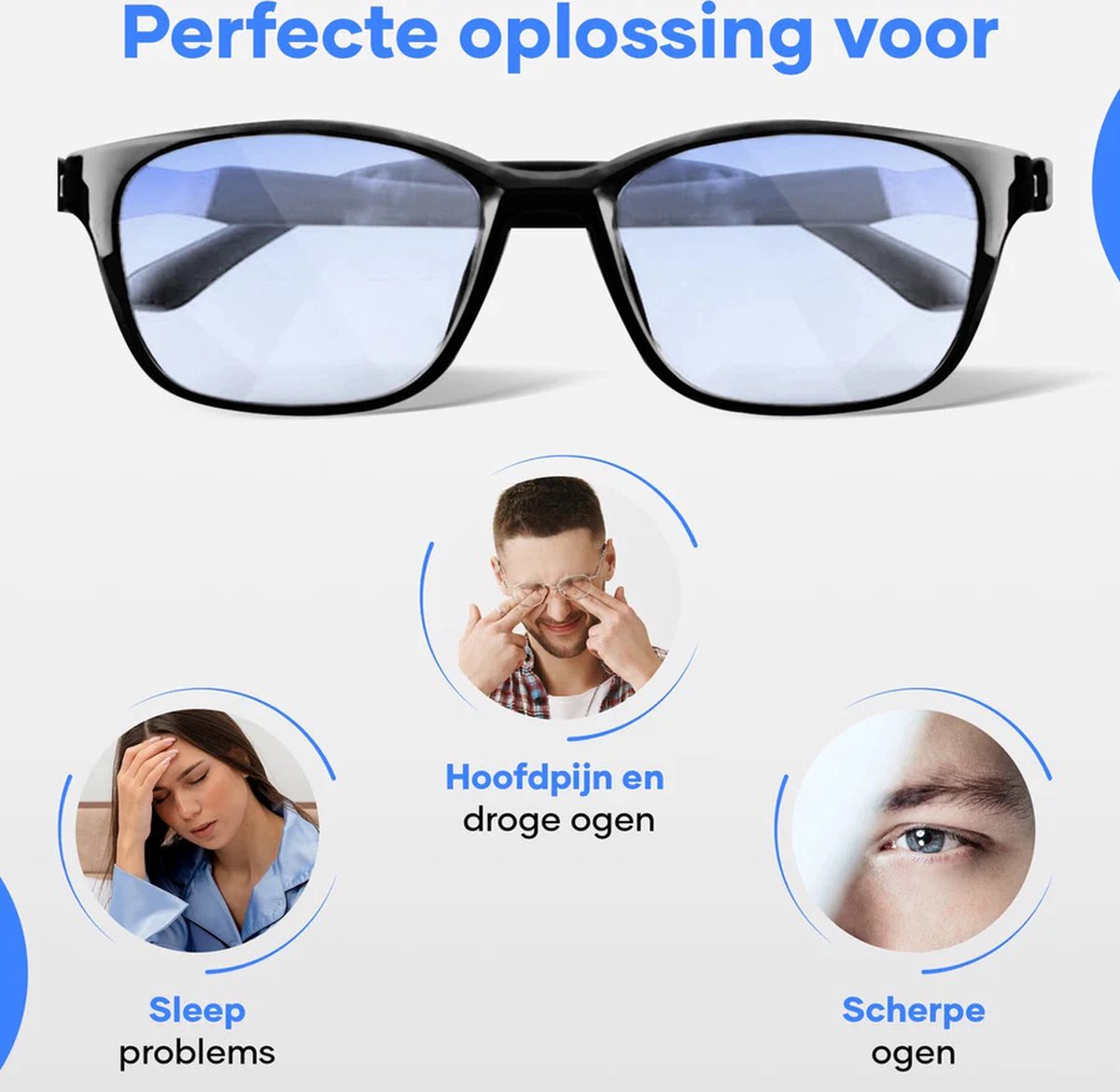 Blauw Licht Bril Sterkte +2.5 – Blue light Glasses – Computerbril – Beeldschermbril – Unisex - Afbeelding 3