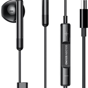 Golden Sound bedrade oordopjes – Oordopjes met draad en microfoon – Jack 3.5mm aansluiting – Zwart