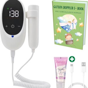 Gatson Premium Doppler met Doppler gel, USB Oplaadbaar – Doppler baby – Baby hartje monitor – Babyshower – Zwangerschap