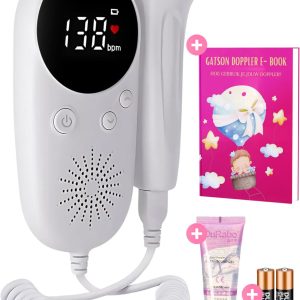 Gatson Doppler Plus Inclusief E-book, Doppler Gel en Batterijen – Doppler baby – Baby hartje monitor – Babyshower – Zwangerschap