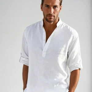 Brezano – Heren Linnen Zomerhemd met Tijdloze Pasvorm