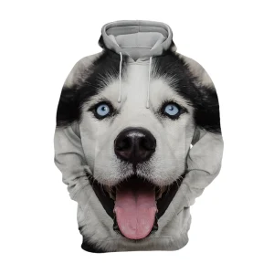 Unisex Honden Hoodie | Alaskan Husky Excited