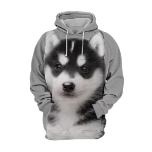 Unisex Honden Hoodie | Alaskan Husky Puppy Cute