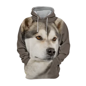 Unisex Honden Hoodie | Alaskan Husky Puppy Quiet